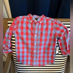 Tommy Hilfiger Boys 3T Blue and Red Check Shirt